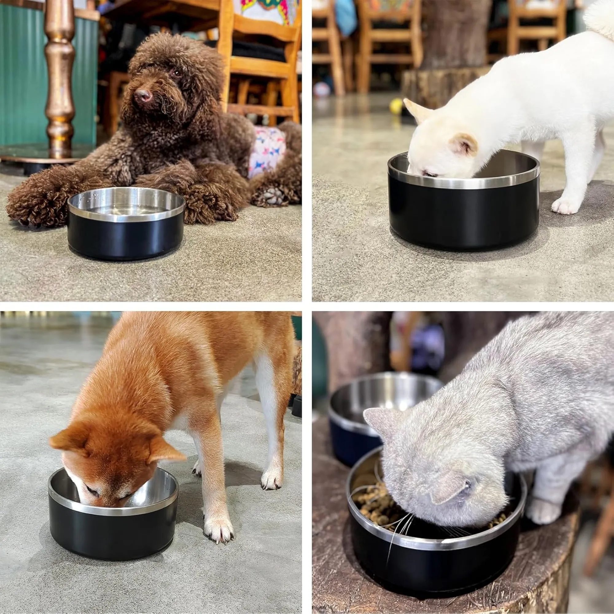 Large Capacity Stainless Steel Pet Bowl 2