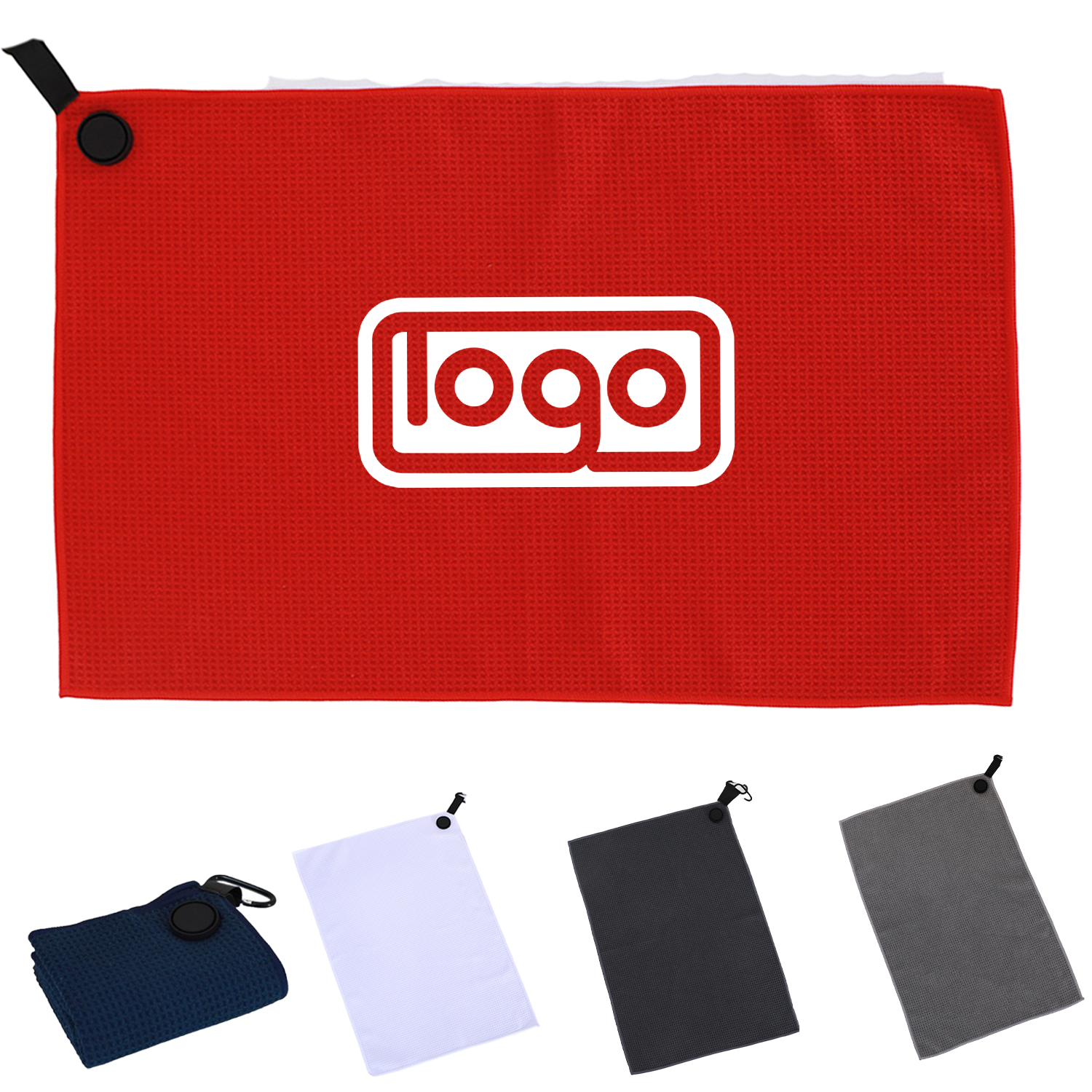 Golf Towel W/ Clip Microfiber Waffle Design 11
