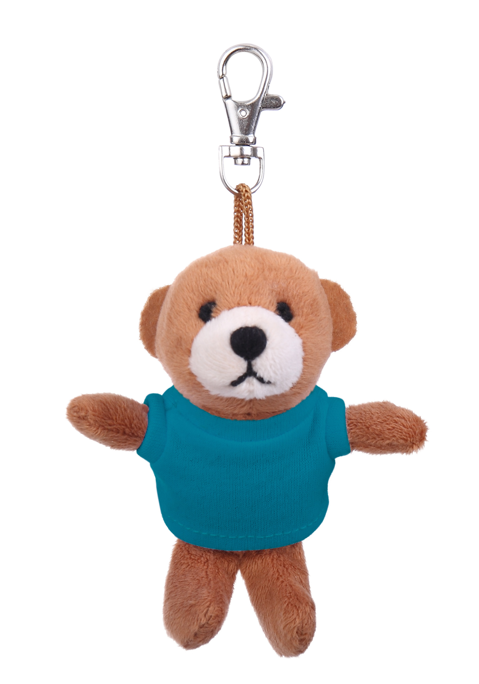 Soft Plush Brown Bear Keychain with Tee 5
