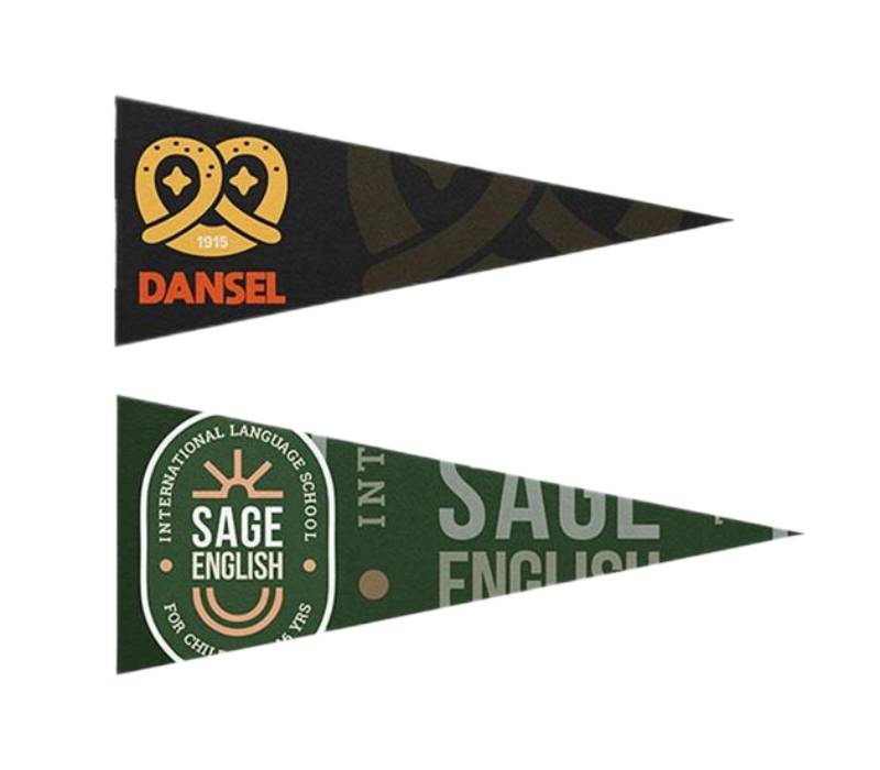 4" x 10" Full Color Felt Pennant Flag Banner 2