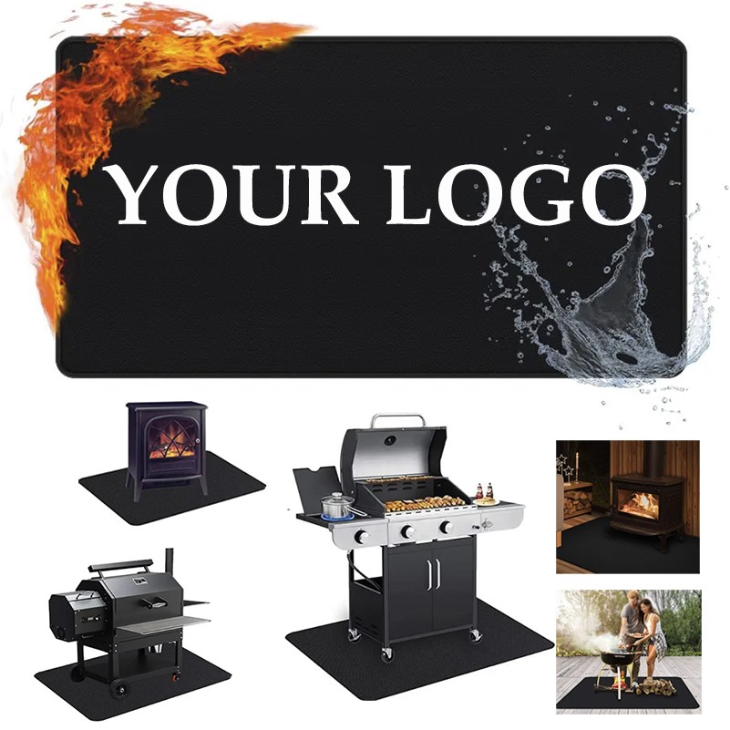 65 x 39 inch Double-Sided Fireproof Under Grill Mats 5