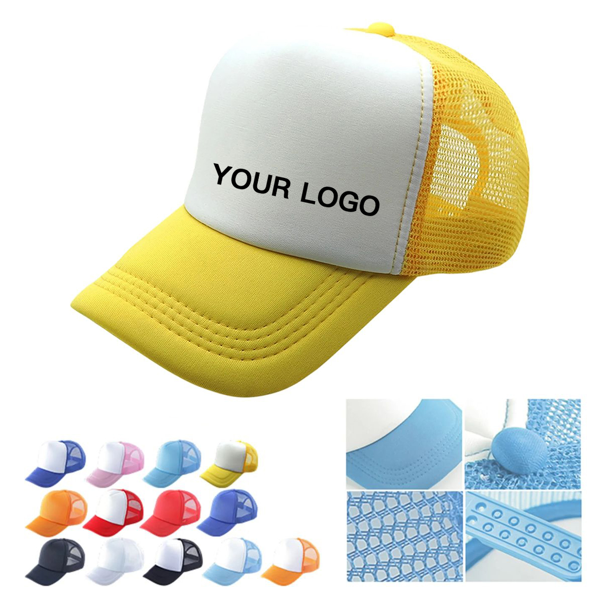 Polyester Mesh Trucker Hat for Sun Protection 6