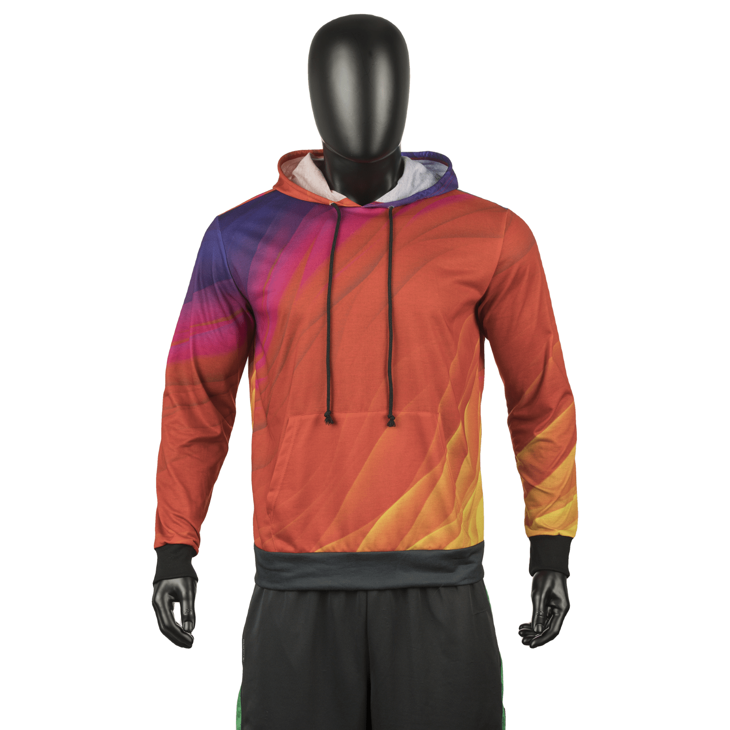 Unisex 280 GSM Spandex Interlock Fleece Sublimation Hoodie with Kangaroo Pocket 10