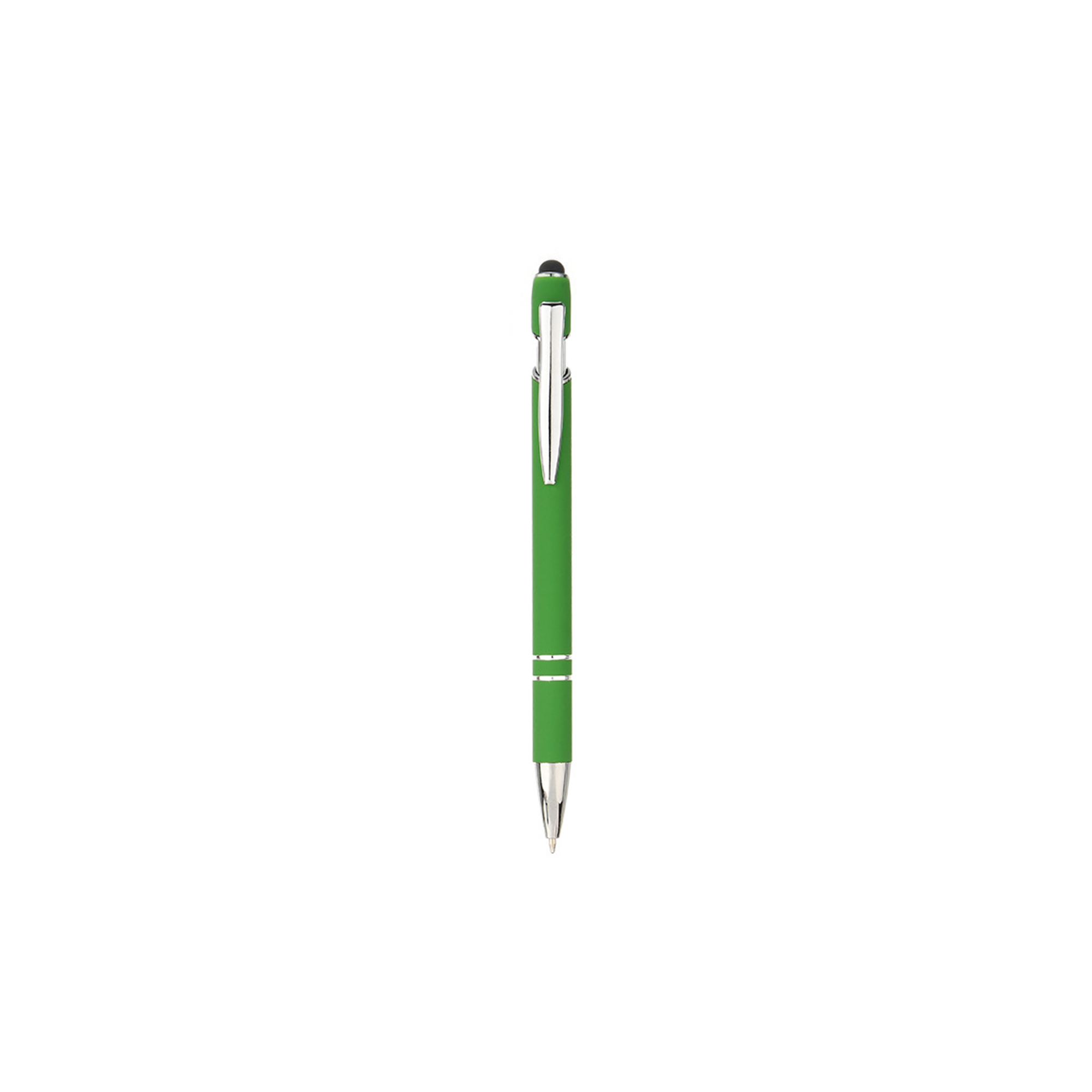 Aluminum Stylus Pen With Rubberized Finish And Plunger Action 20