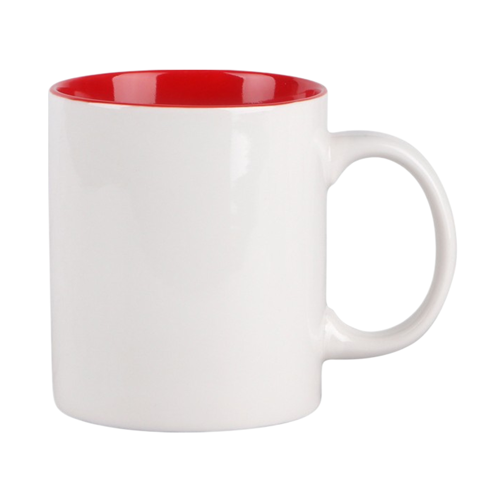 12oz Coffee Mug with Colorful Interior and White Exterior 4