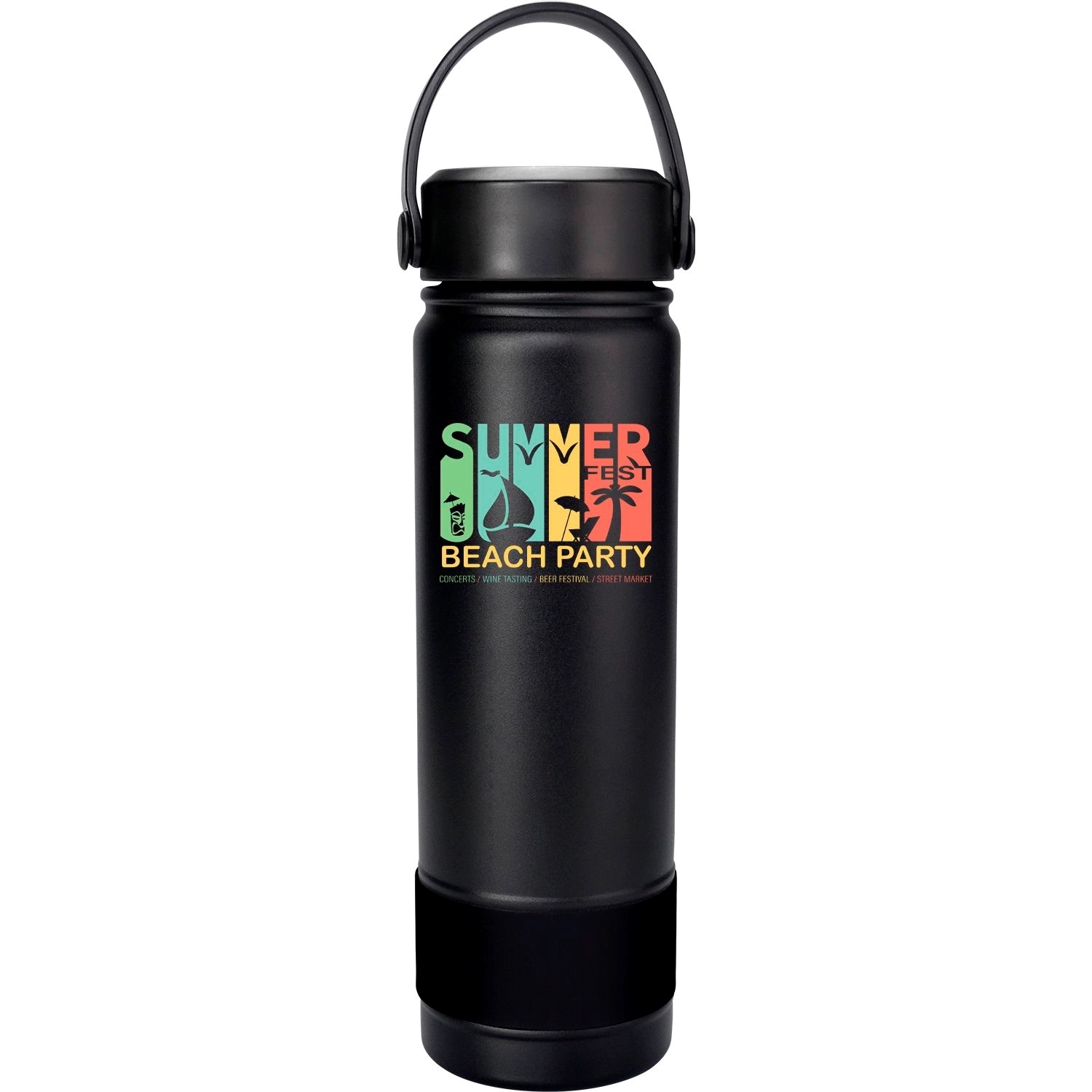 Metal Top 24 oz. Colorful Banded Bottle 9