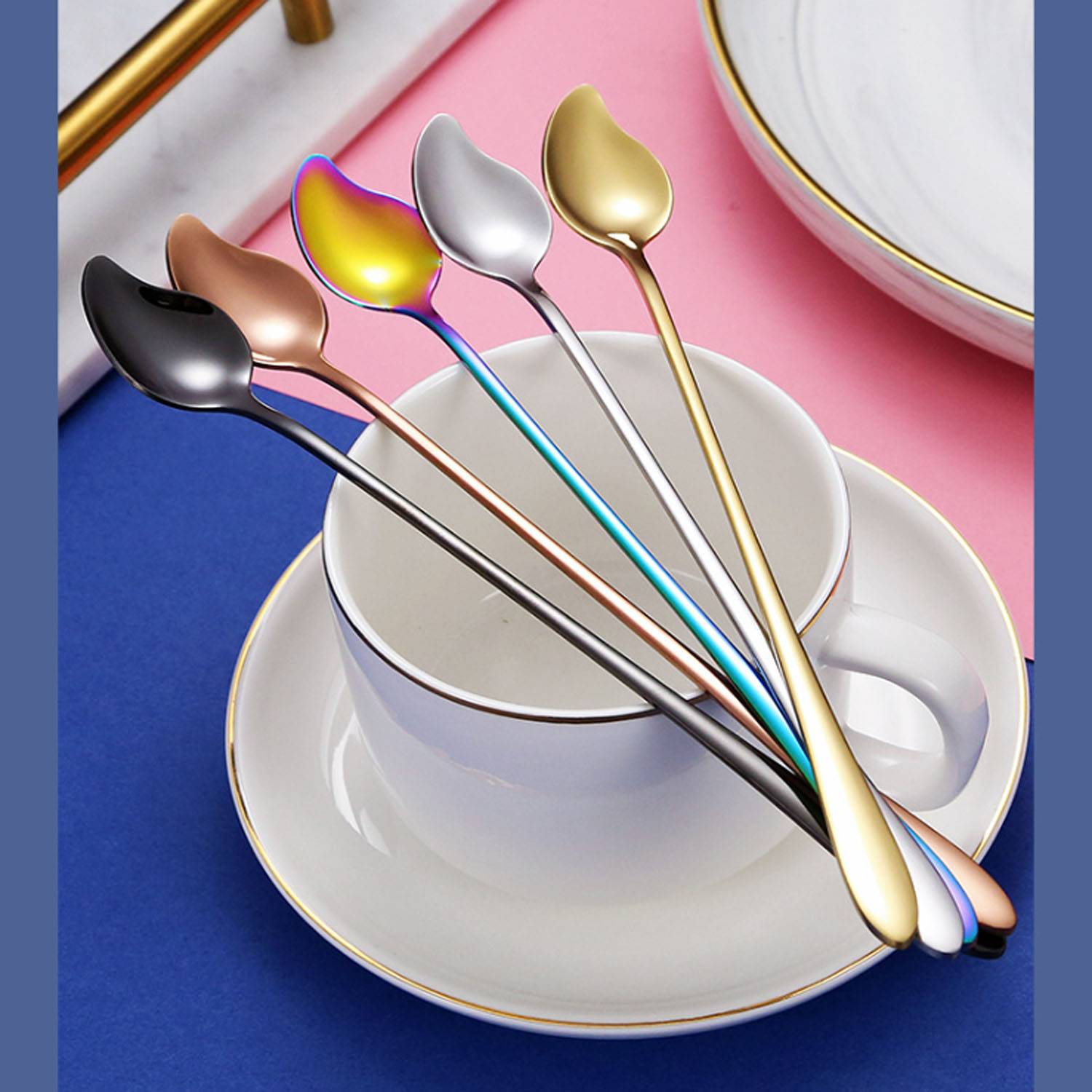 304 stainless steel long-handled small spoons 4