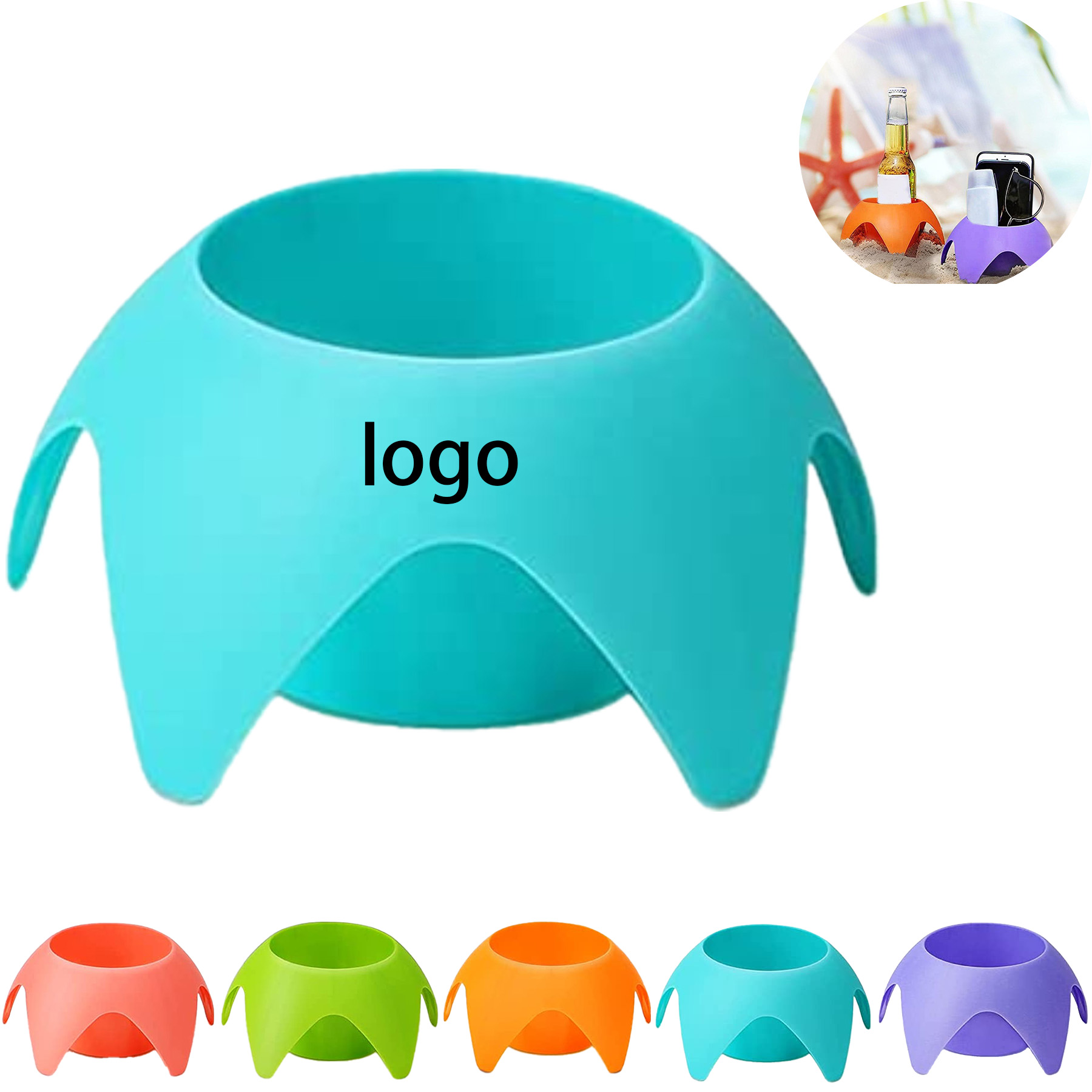 Beach Drink Cup Holder, custom garden tool with logo imprint 2
