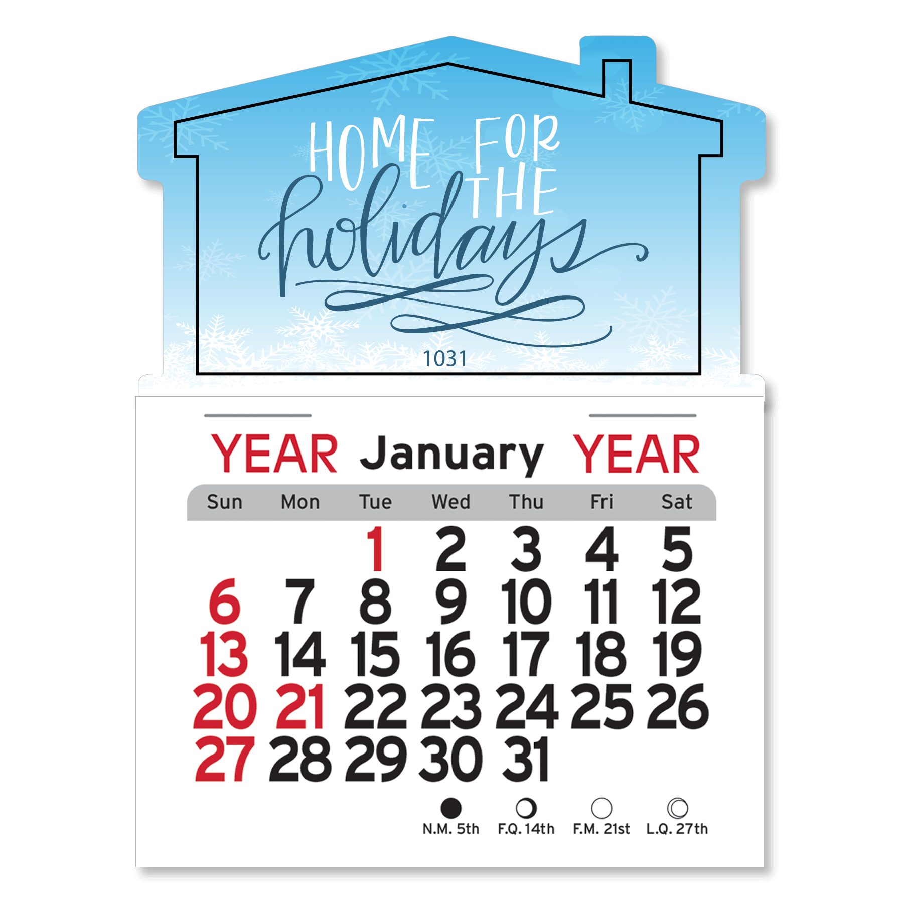 Adhesive Peel-N-Stick® Calendar - House 3