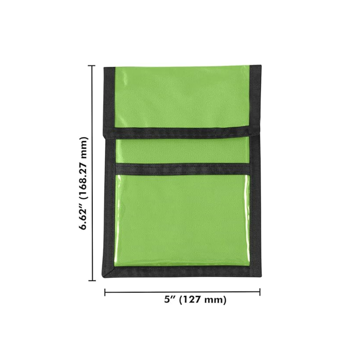 Neck Wallet Badge Holder with Zipper Pockets and ID Window 4