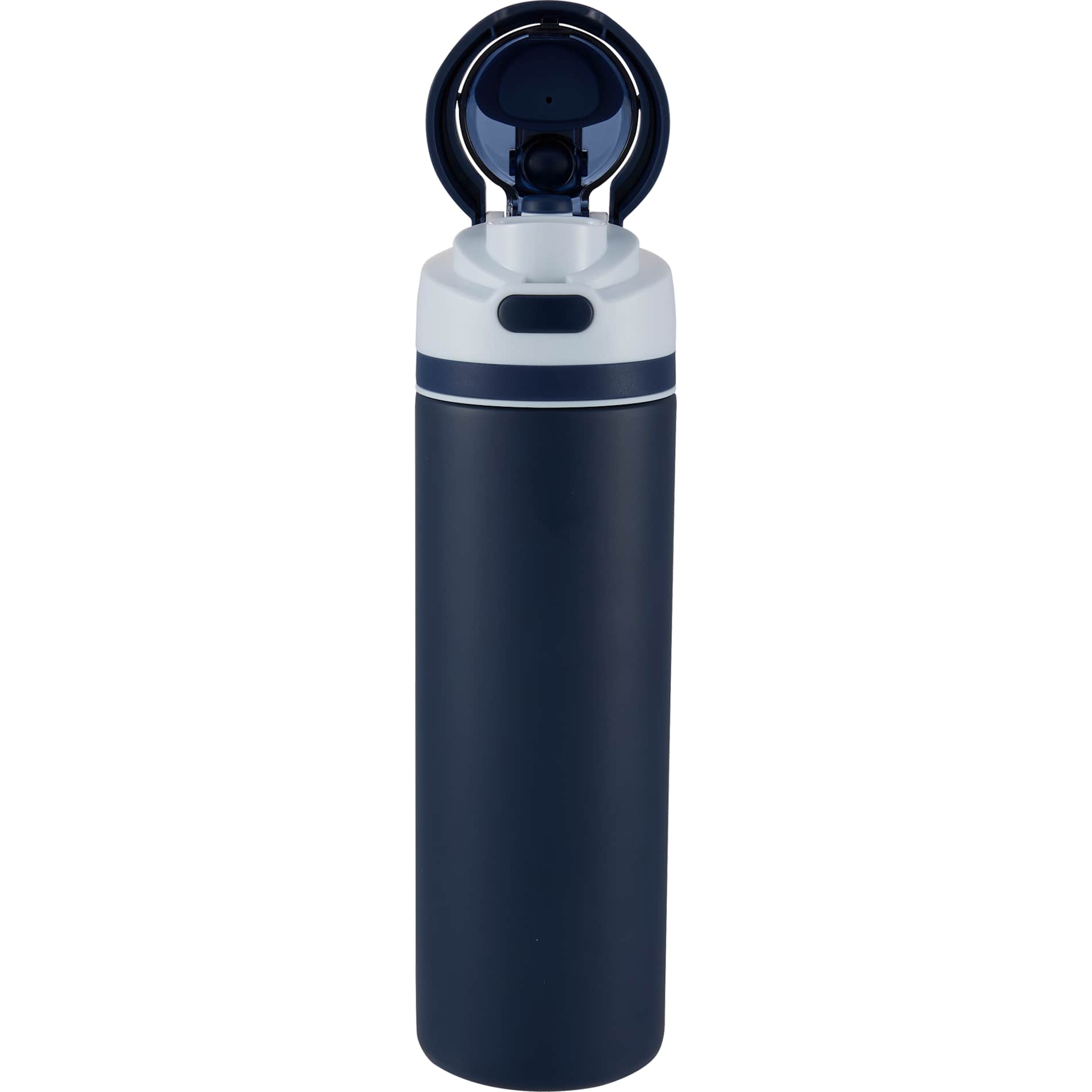 Elvin 28oz Recycled Stainless Flip Straw Bottle, custom water bottle with logo imprint 28