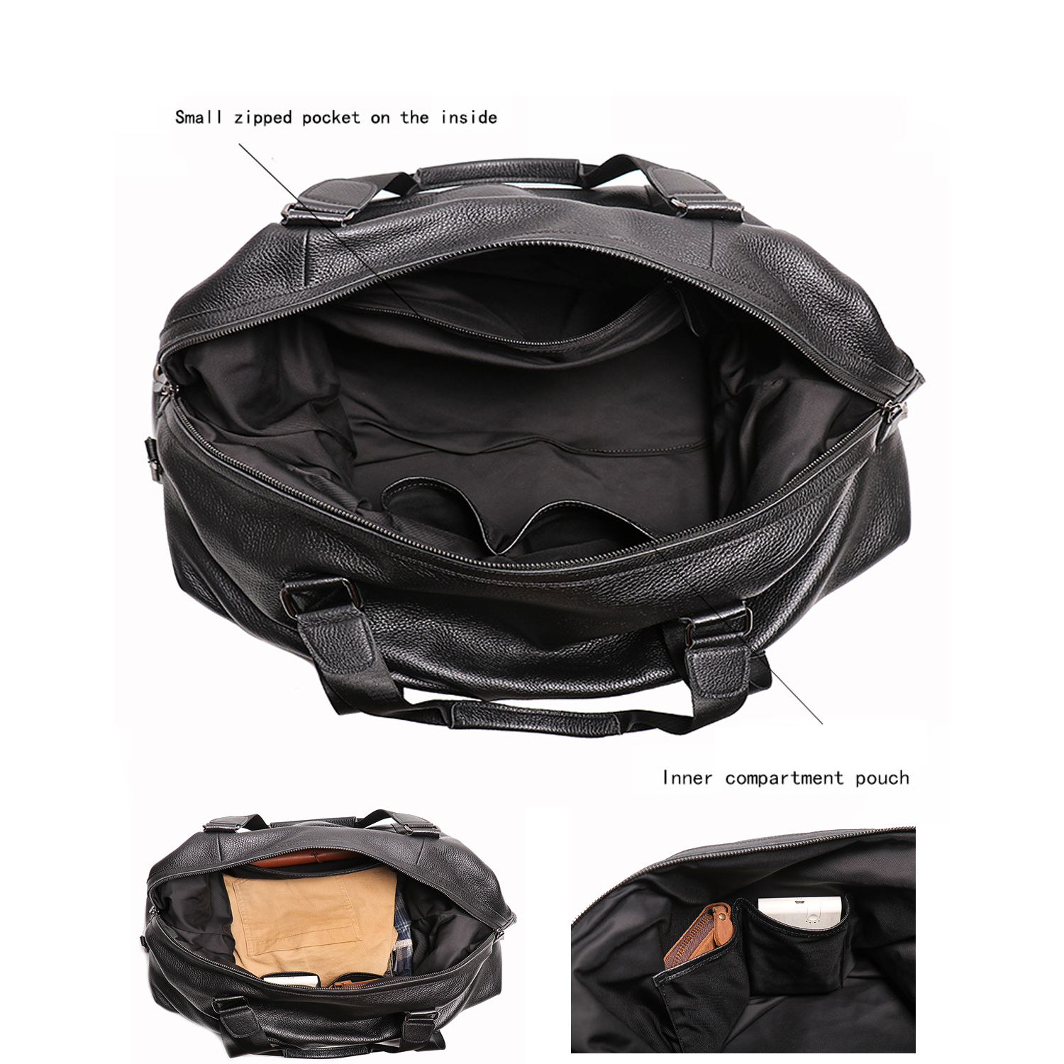 Leather Travel Duffel Bag 3