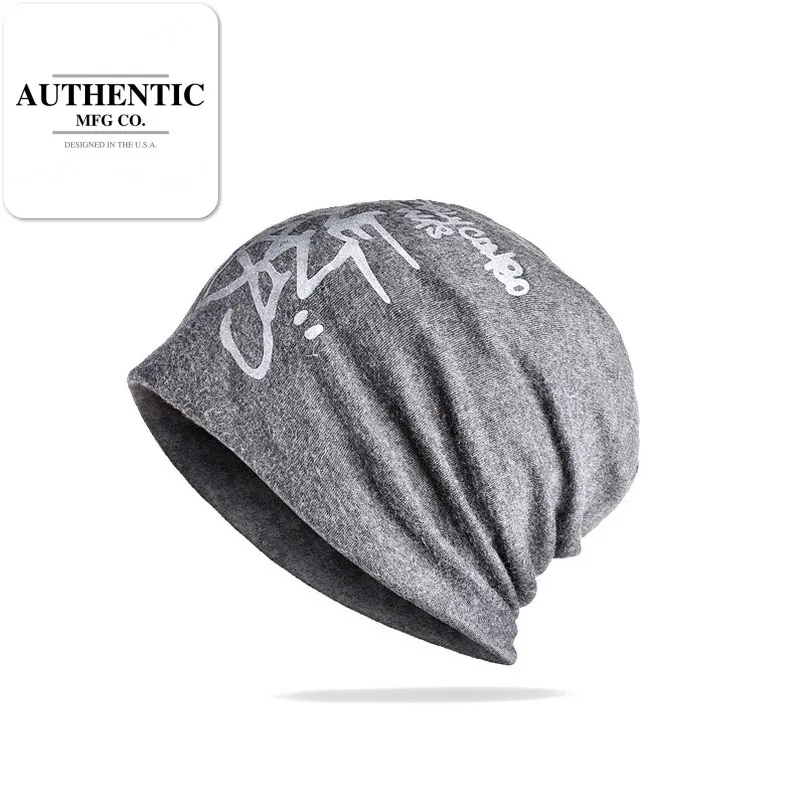 Double Layer Knitted Cotton Skullies Beanie Hat 2