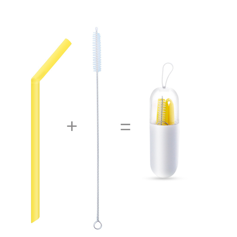 Collapsible Silicone Straw Set with Case 8