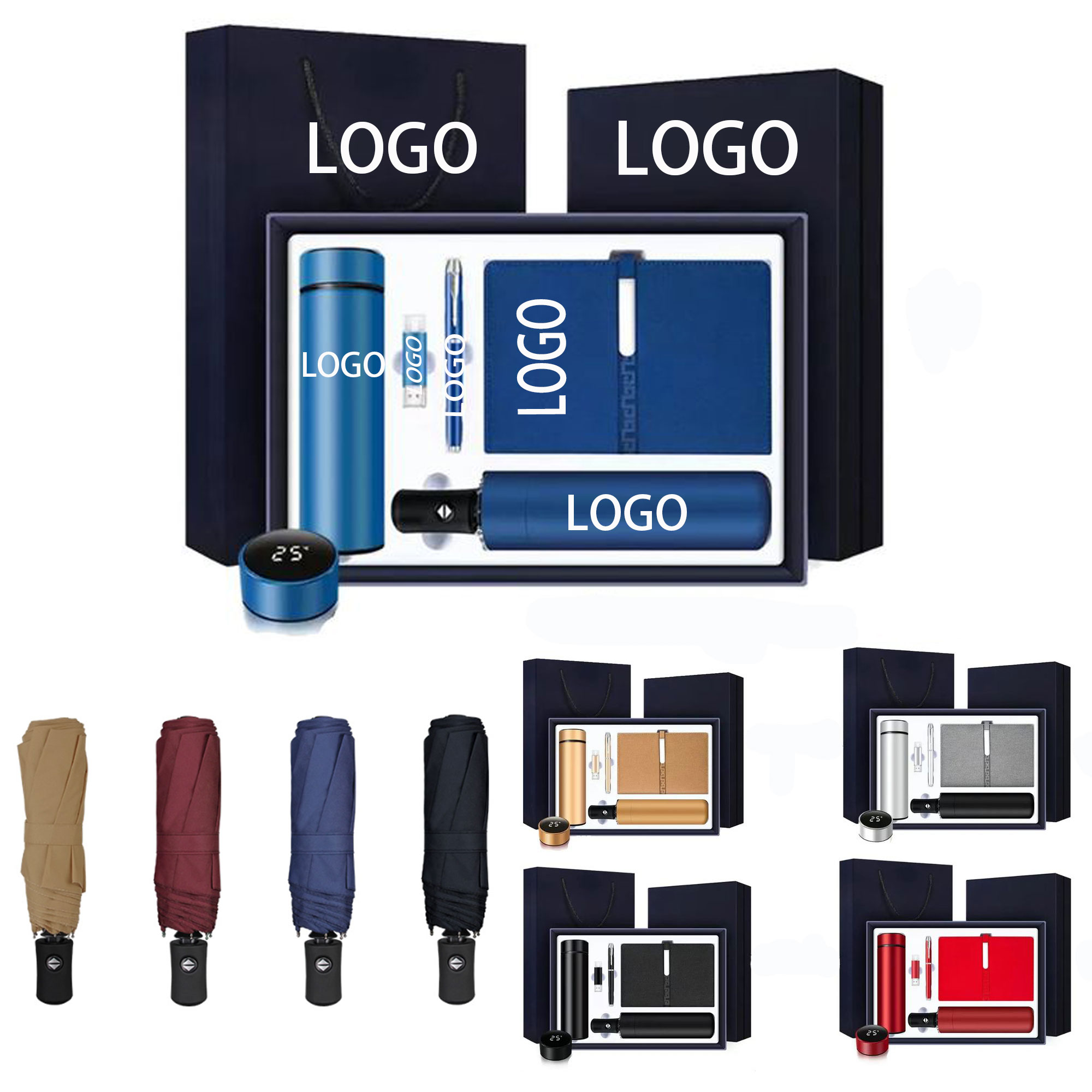 Business Gift Set W/ Cup Umbrella Notebook Pen 2