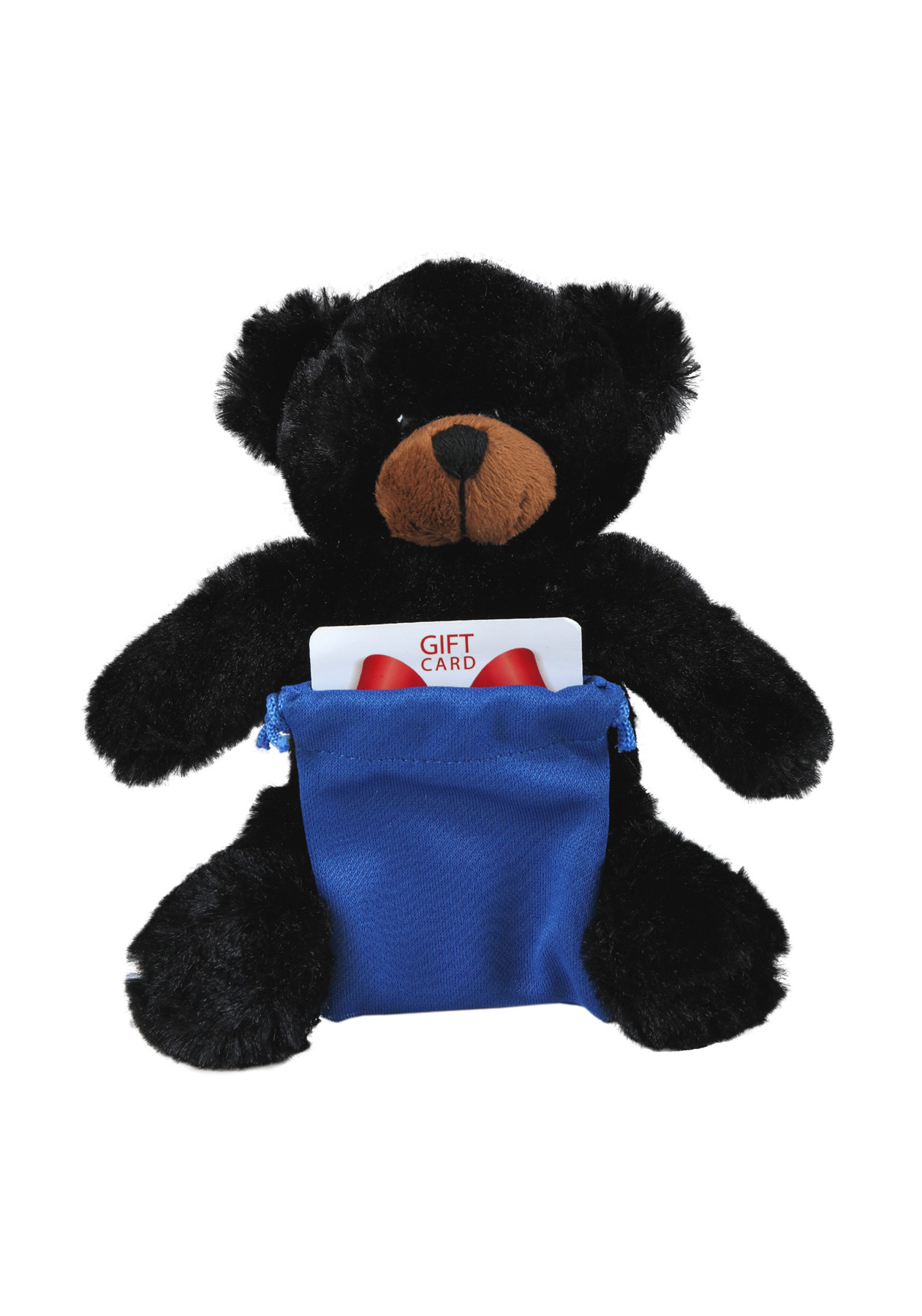 soft plush Black Bear with gift card sack 3