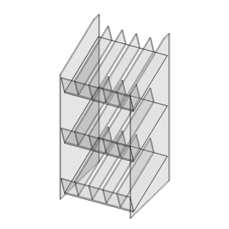 3 Tier Acrylic Beverage Display 5 Rows
