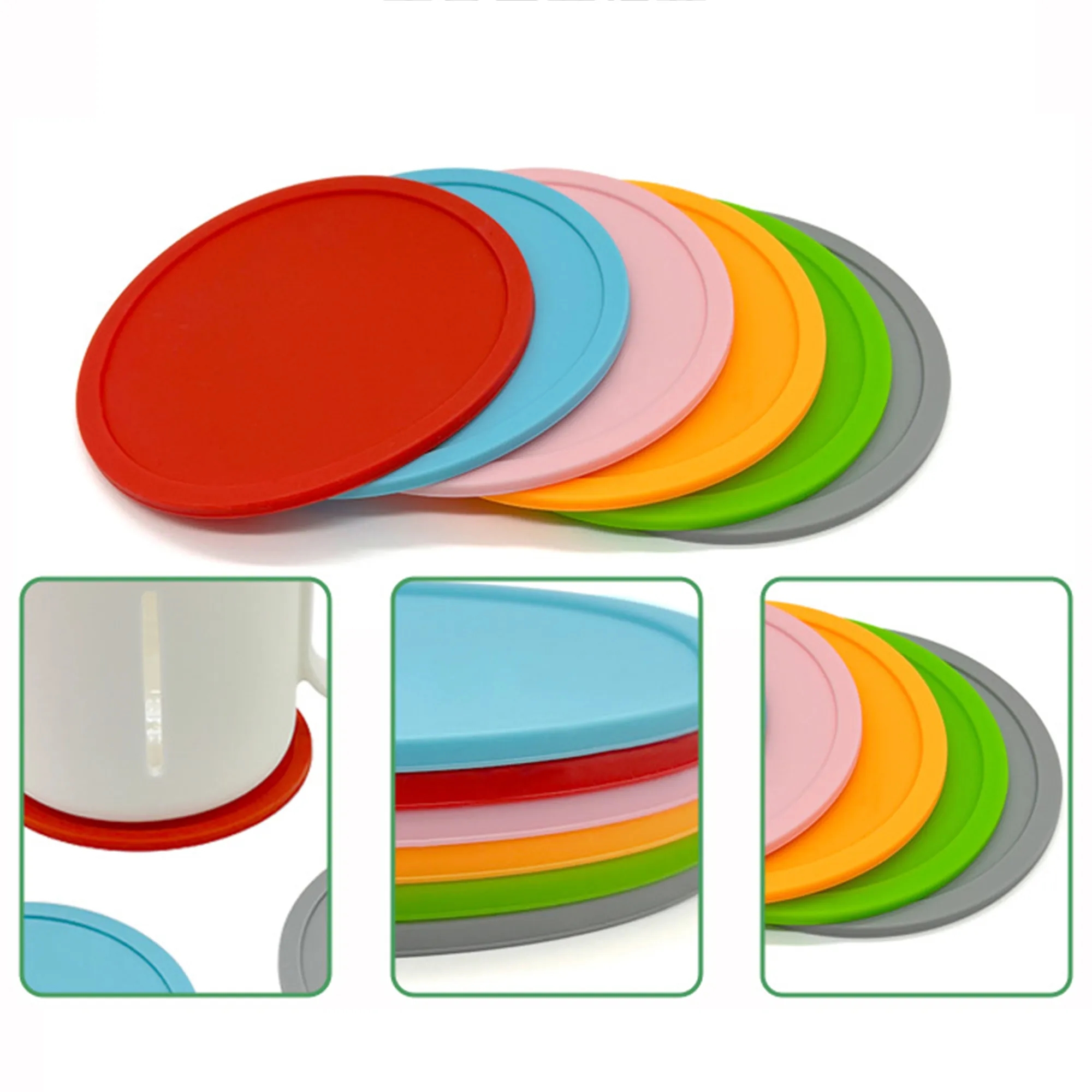 4 Inch Round Silicone Coaster MOQ 100PCS 10
