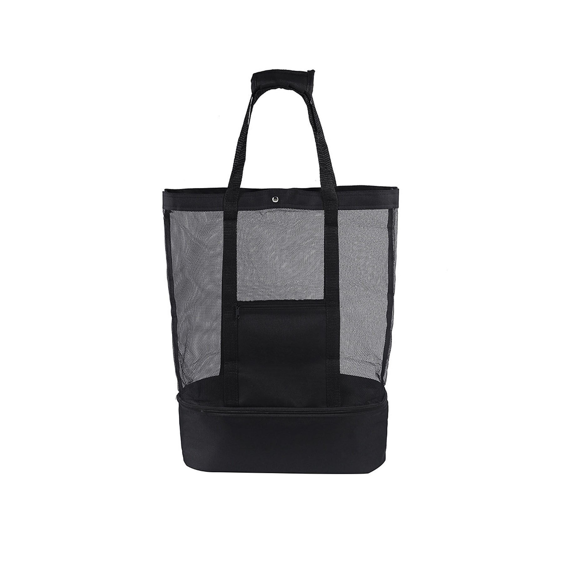 Outdoor Double Layer Mesh Beach Tote Insulated Bag 4