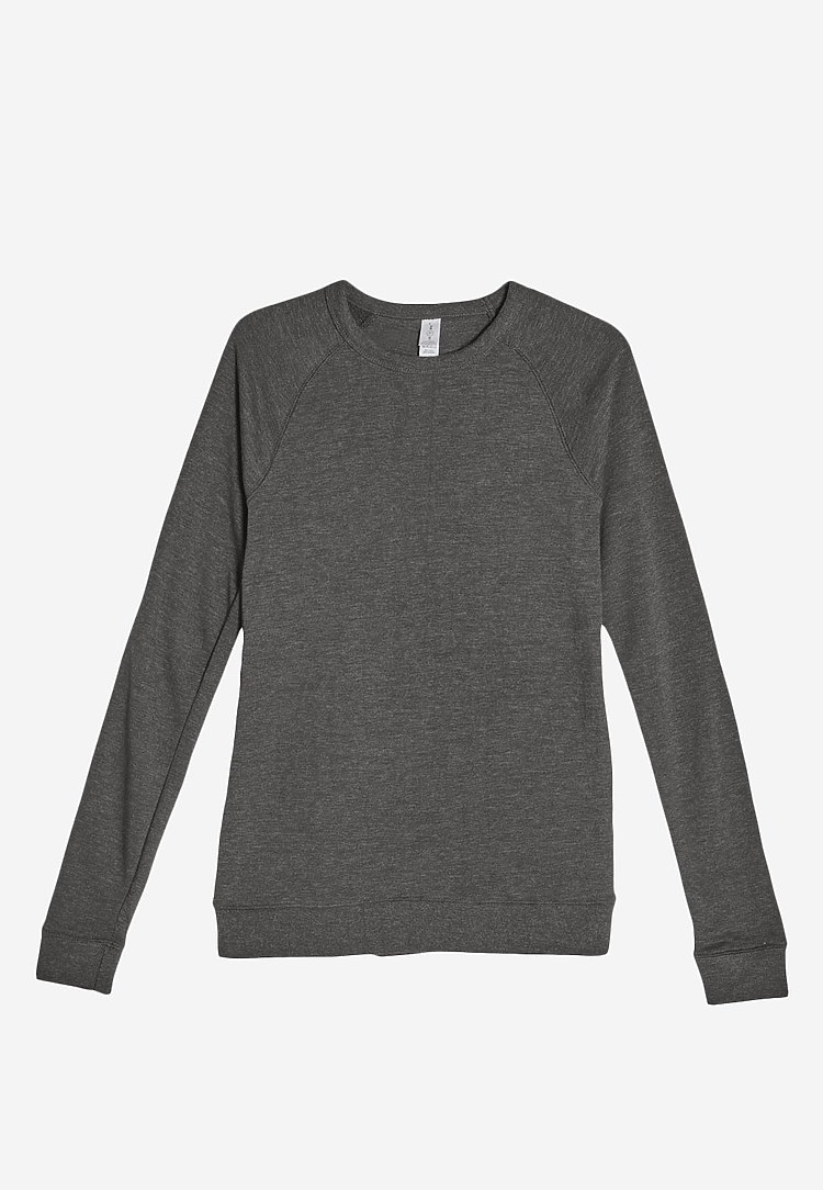 French Terry Raglan Crewneck, custom hoodie or sweatshirt with logo imprint 13