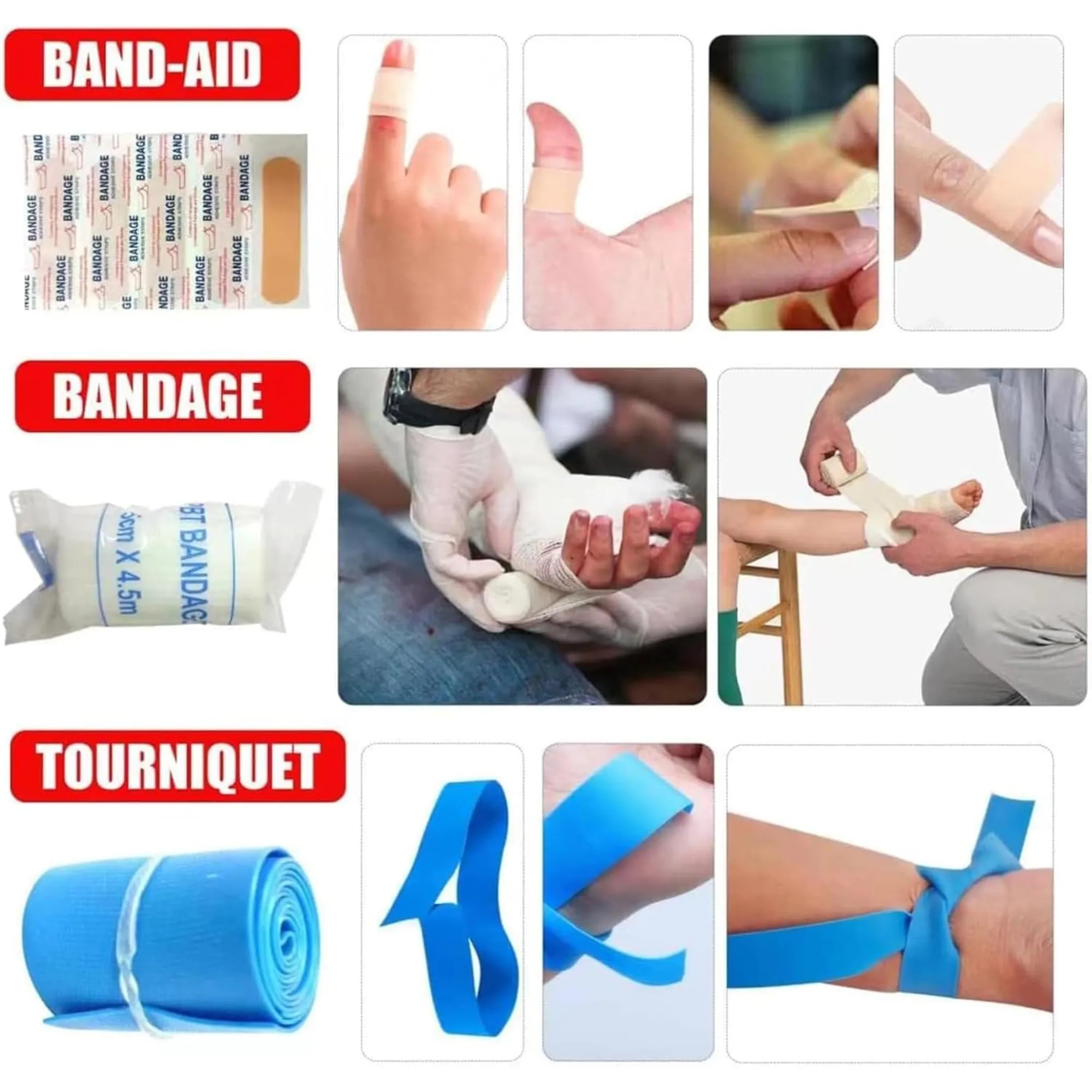 Portable Emergency Survival Kit First Aid Bag 6