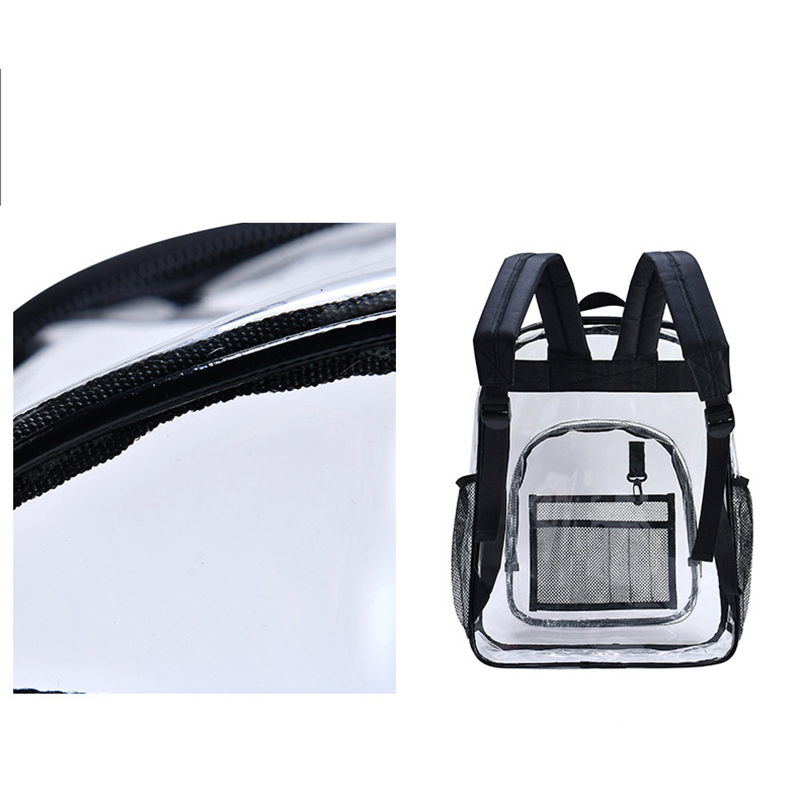 Medium Transparent See Through Plastic Clear Bookbags 10