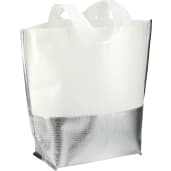 Large Laminated Metallic Bottom Tote 36