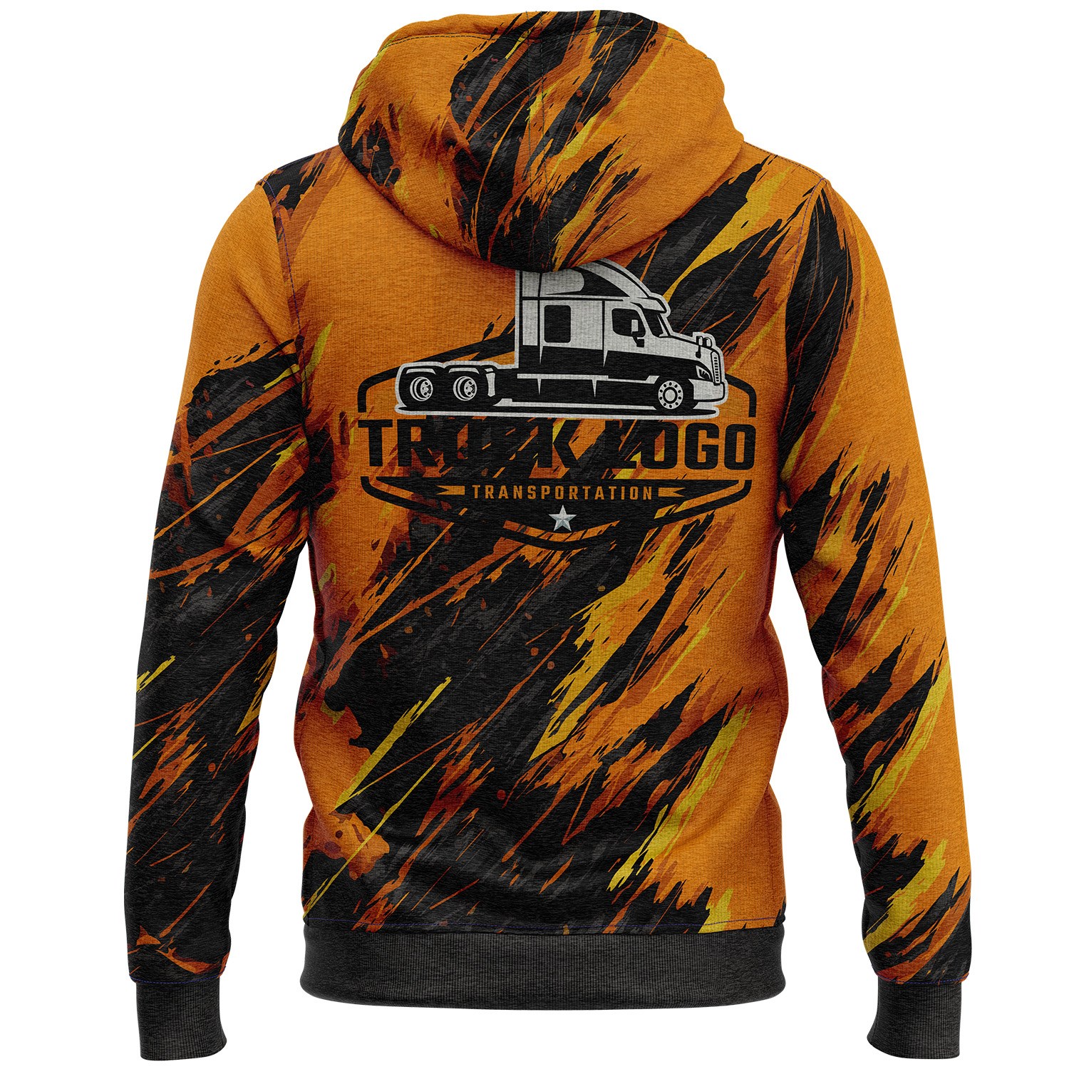 250 GSM Fleece Hoodie w/ Front Zipper & Pockets Sublimated Hoodies 3
