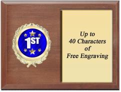 Plaque: 7x5" (Cherry), (Type) Mylar holder 2