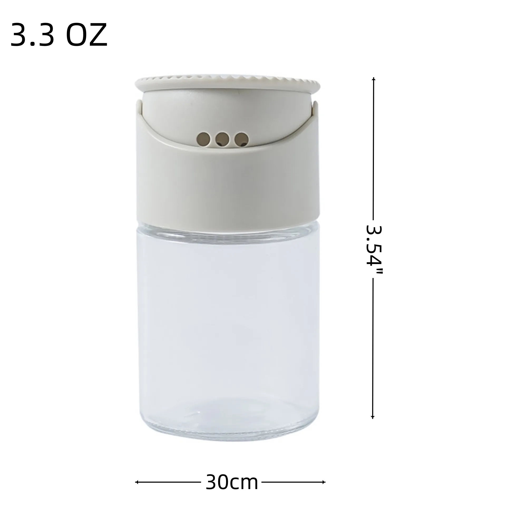 2 Spout Glass Condiment Dispenser Pepper Seasoning Shaker 3