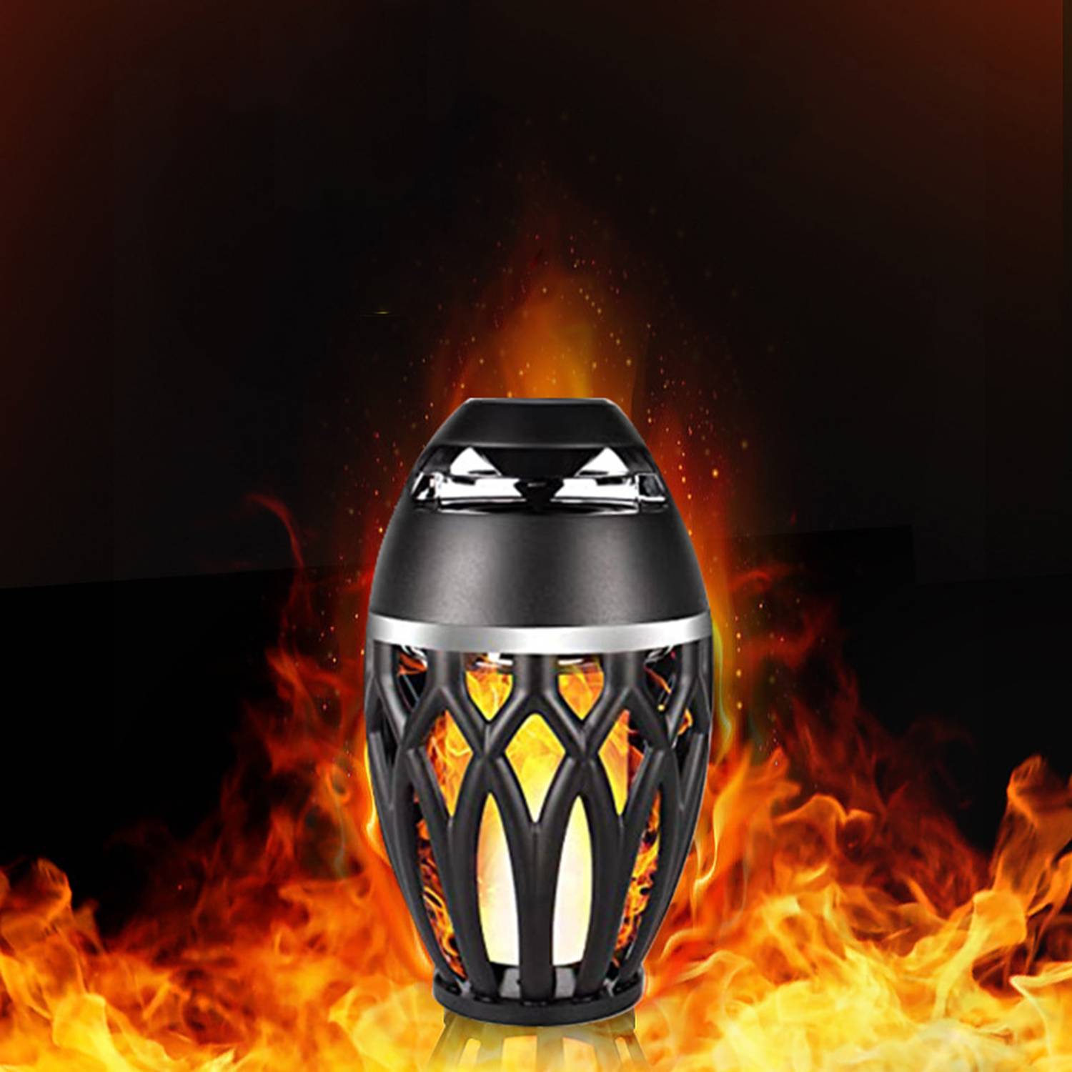 WirelessTable Flame Atmosphere Lamp With Bluetooth Speaker 5