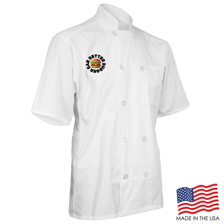 Mesh Back Chef Coat with Short Sleeves (FULL COLOR LOGO) 9