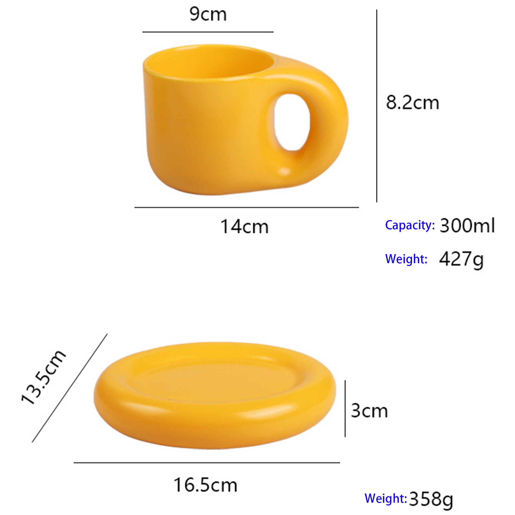10oz/300ml Ceramic Coffee Mug 3