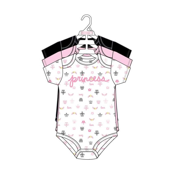 3pk Girls Short Sleeve Creepers Size 0-9M 1