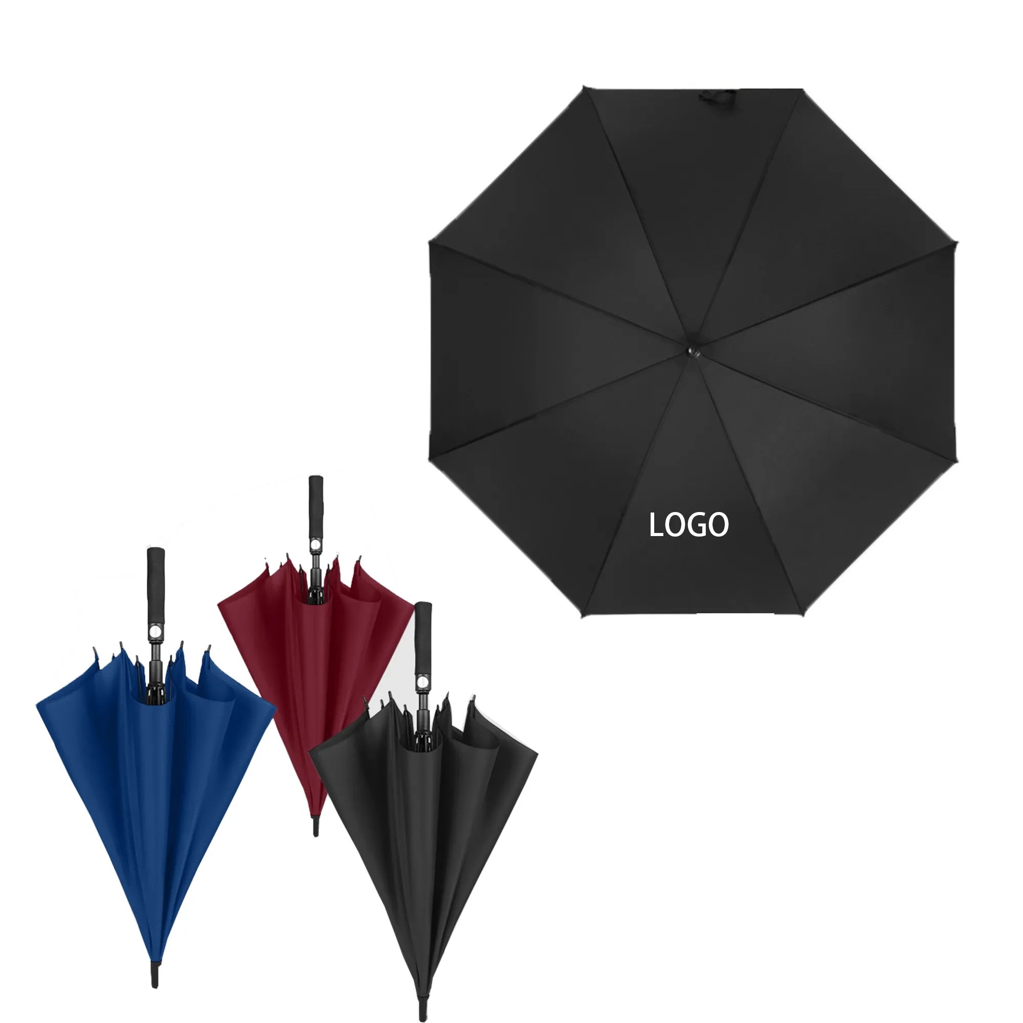 Long Handle Automatic Umbrella Against Wind And Rain