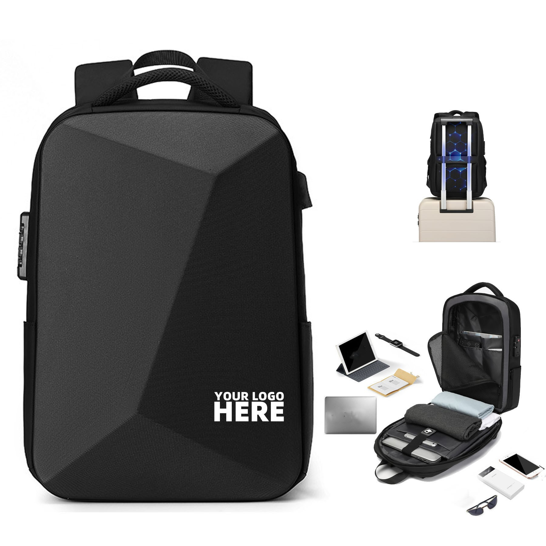 16'' Expandable Anti Theft Hard Shell Backpack
2