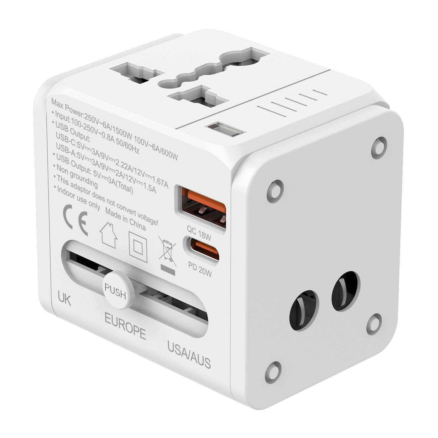 Universal Travel Adapter One International Wall Charger 3