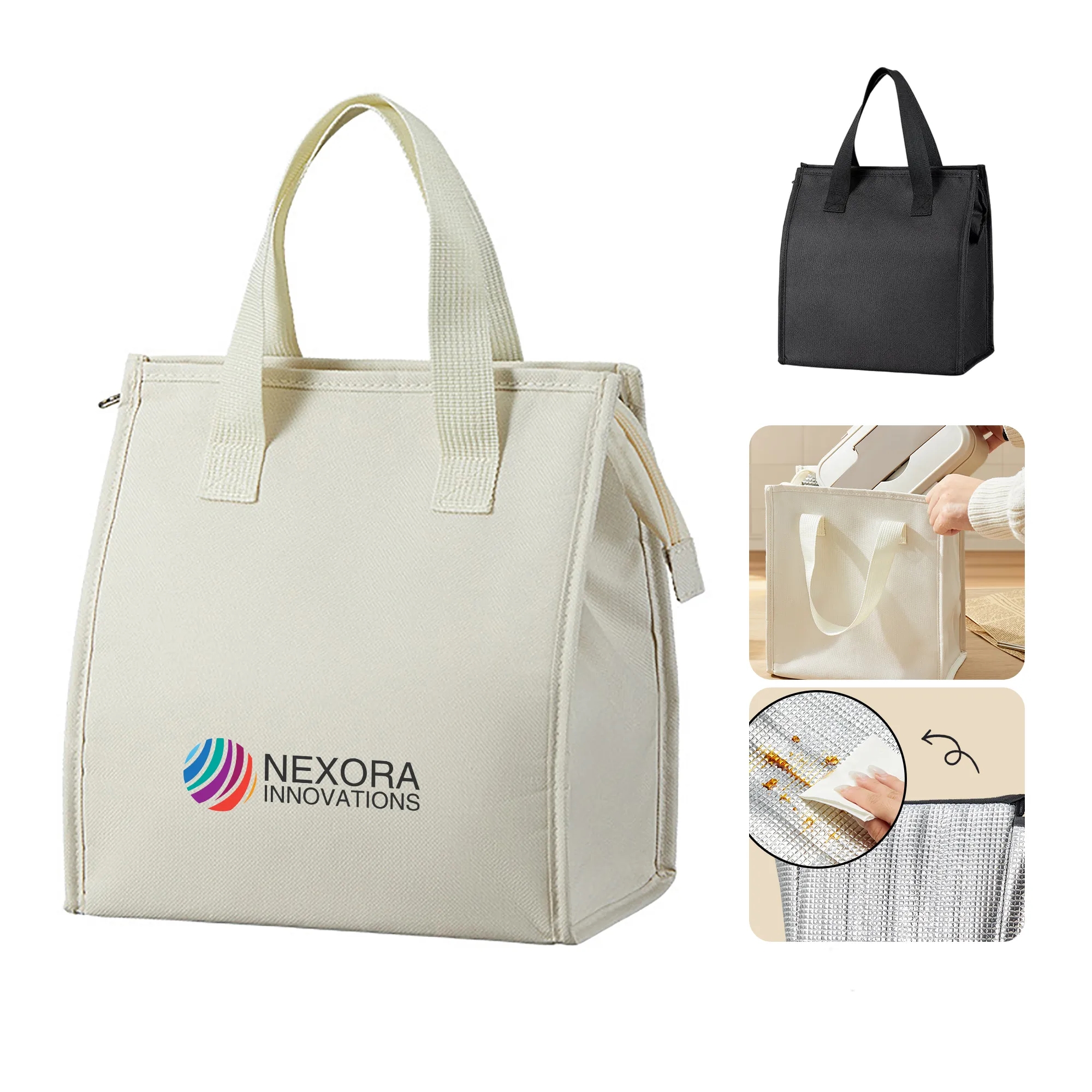 MOQ 50 Three-Layer Insulated Oxford Lunch Bag 5