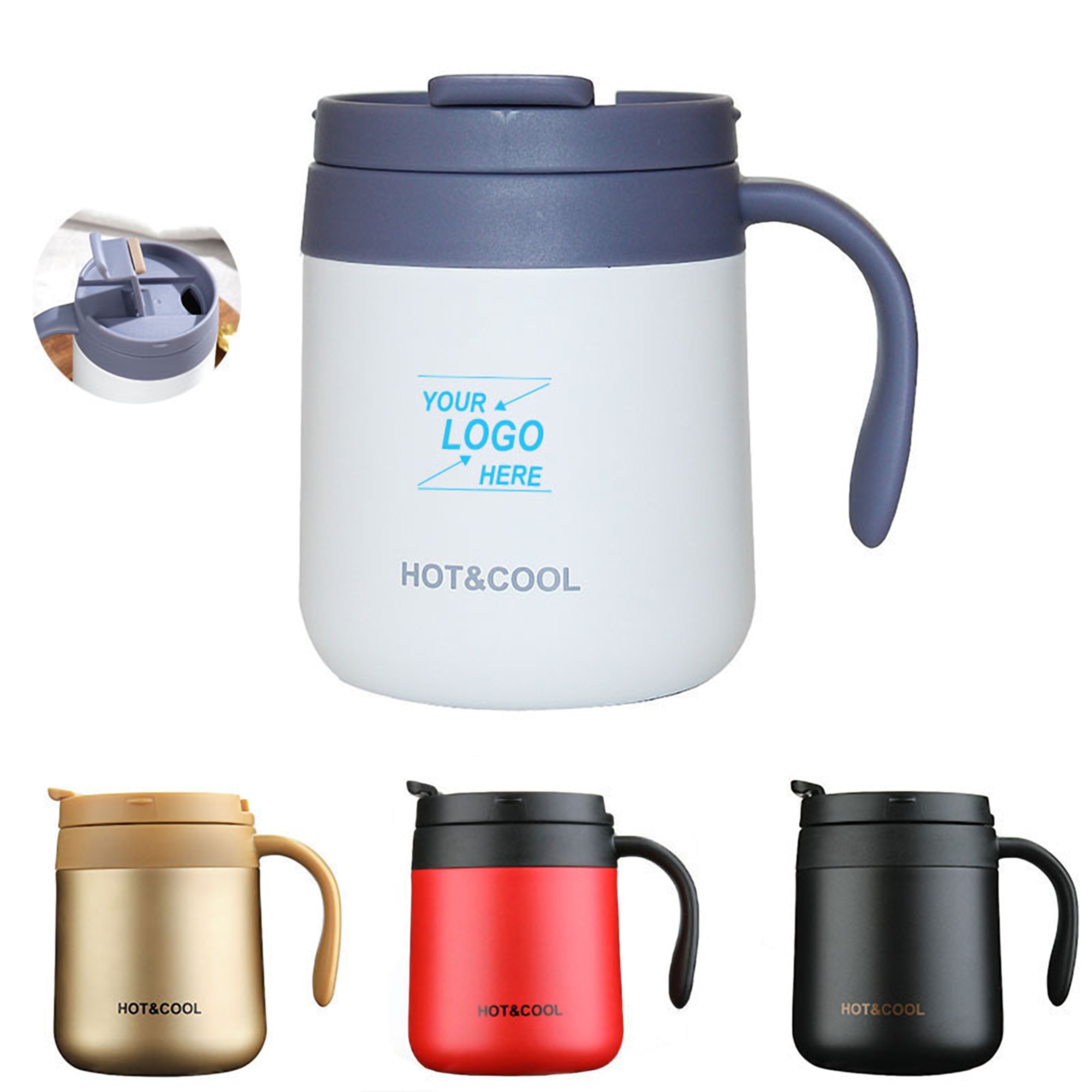 12 Oz Stainless Steel Insulated Coffee Travel Mug 2