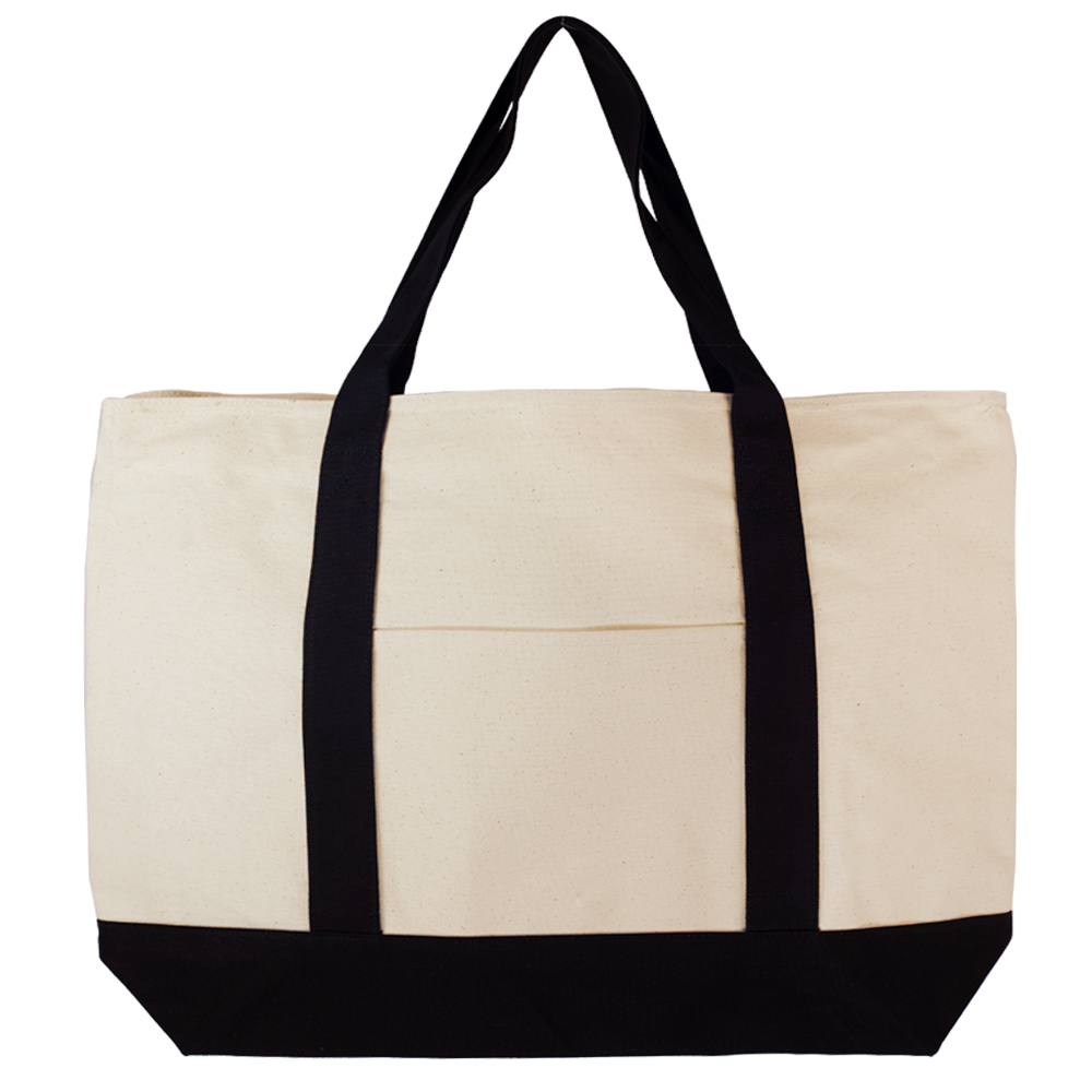 Islandlife 12oz Natural Cotton Tote w/ Velcro Closure, custom tote bag with logo imprint 2