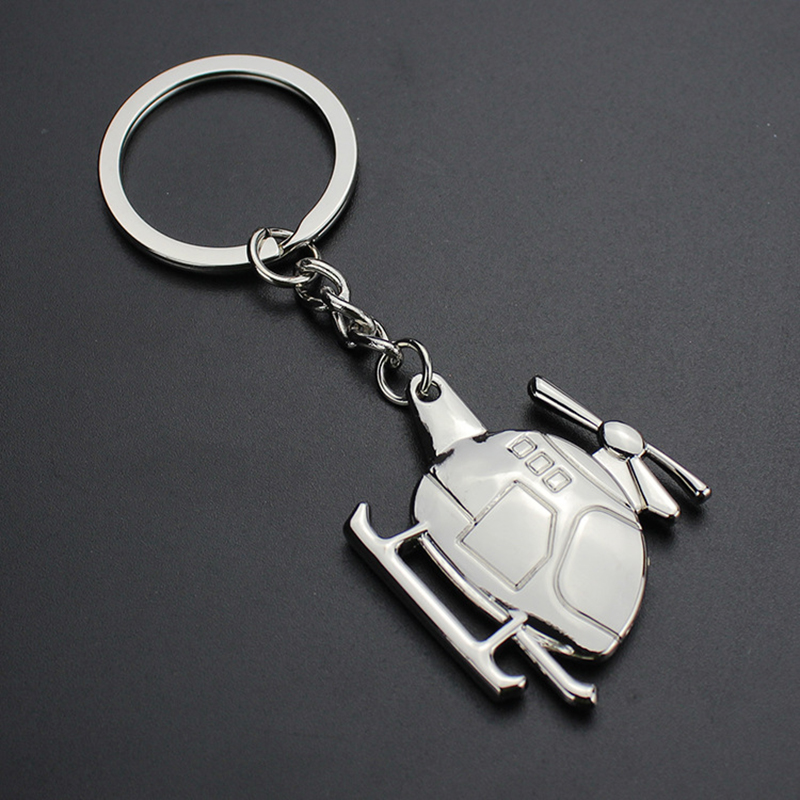 Mini Helicopter Metal Keychain 3