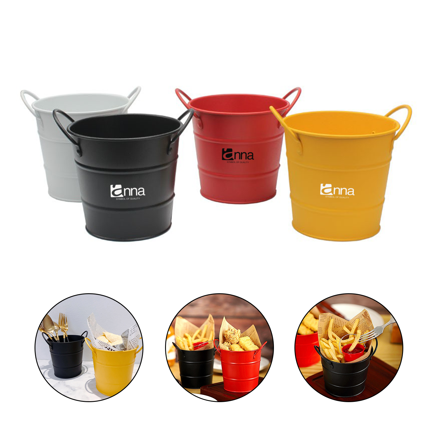 Metal Ice Bucket with Handles 1