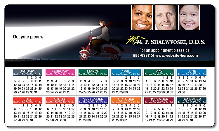 Health Calendar Magnet - 3.5x6 Round Corners - 25 mil. 2