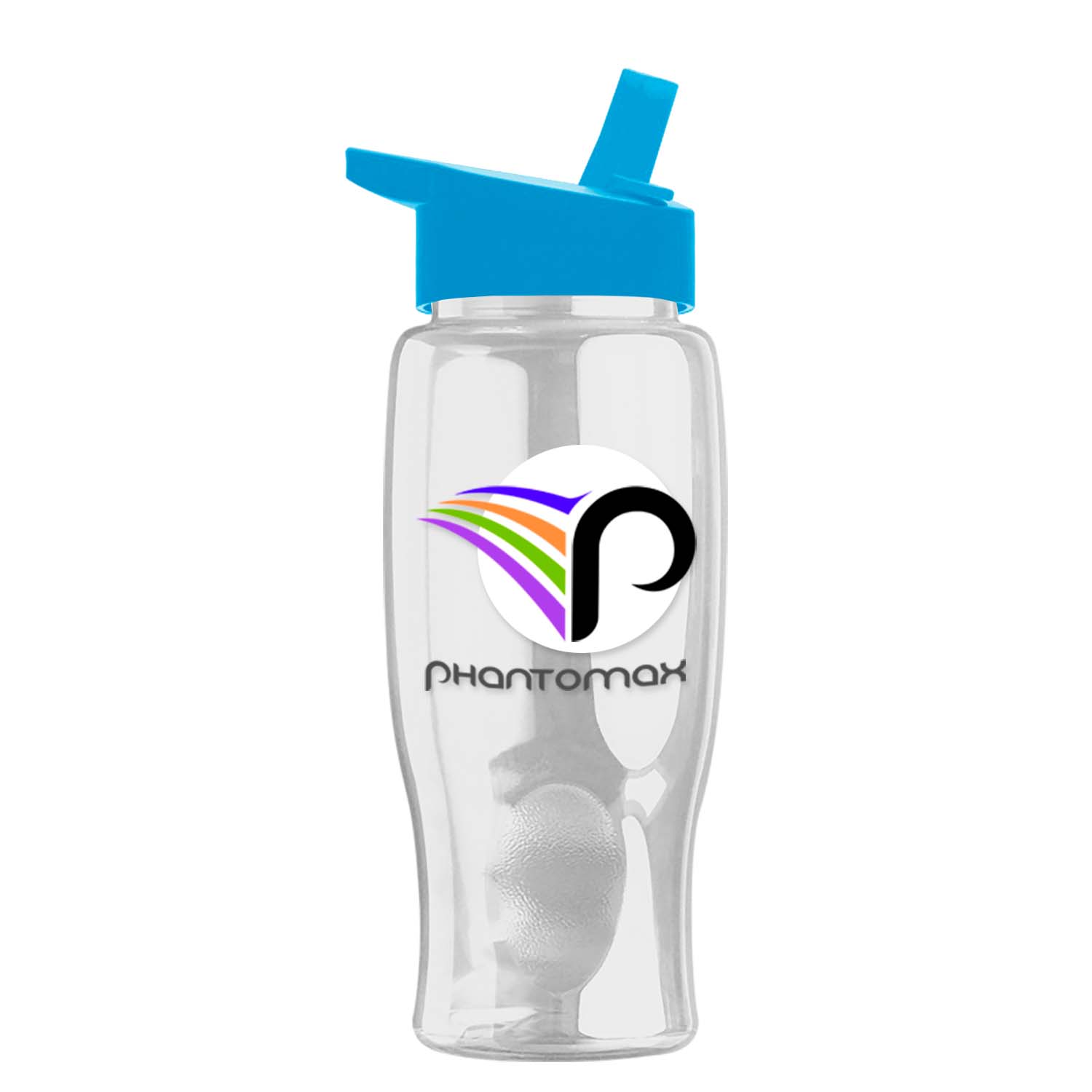 Poly-pure - 27 oz. Transparent Bottle with Flip Straw and Digital Imprint 9