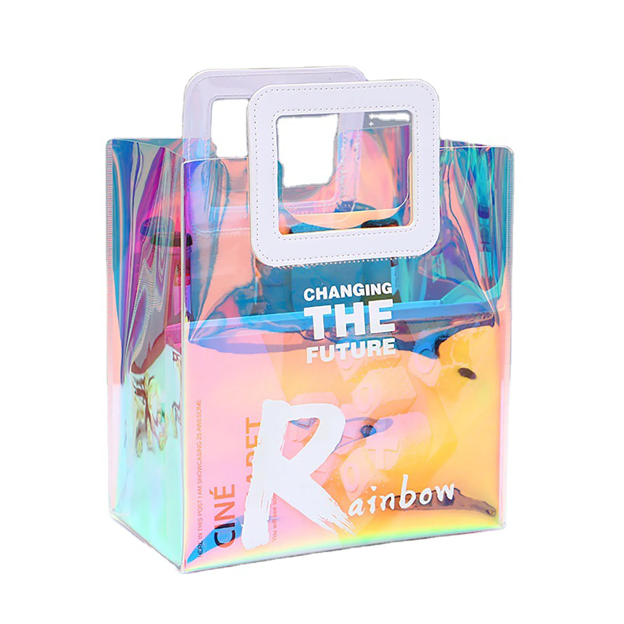 Iridescent Clear Gift Bag MOQ50 1
