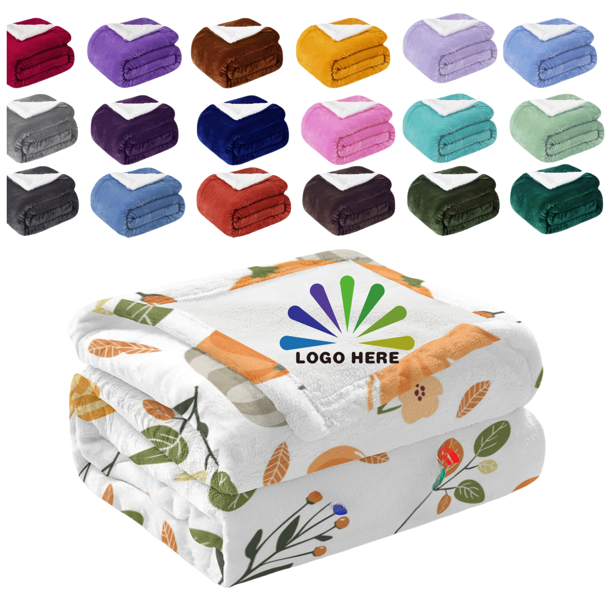 Microfiber Flannel Fleece Blanket MOQ1 2