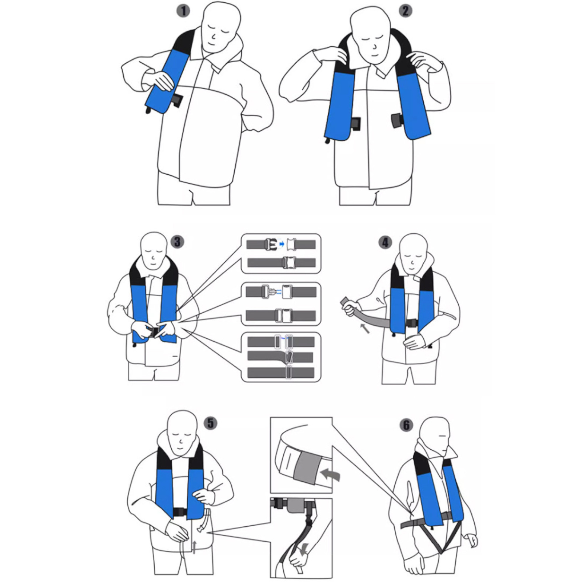 Water Activated Self Inflating Life Jacket Portable Preserver Vest 2