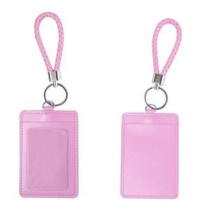 Key Ring PU Leather 2 Pockets Card Holder 16