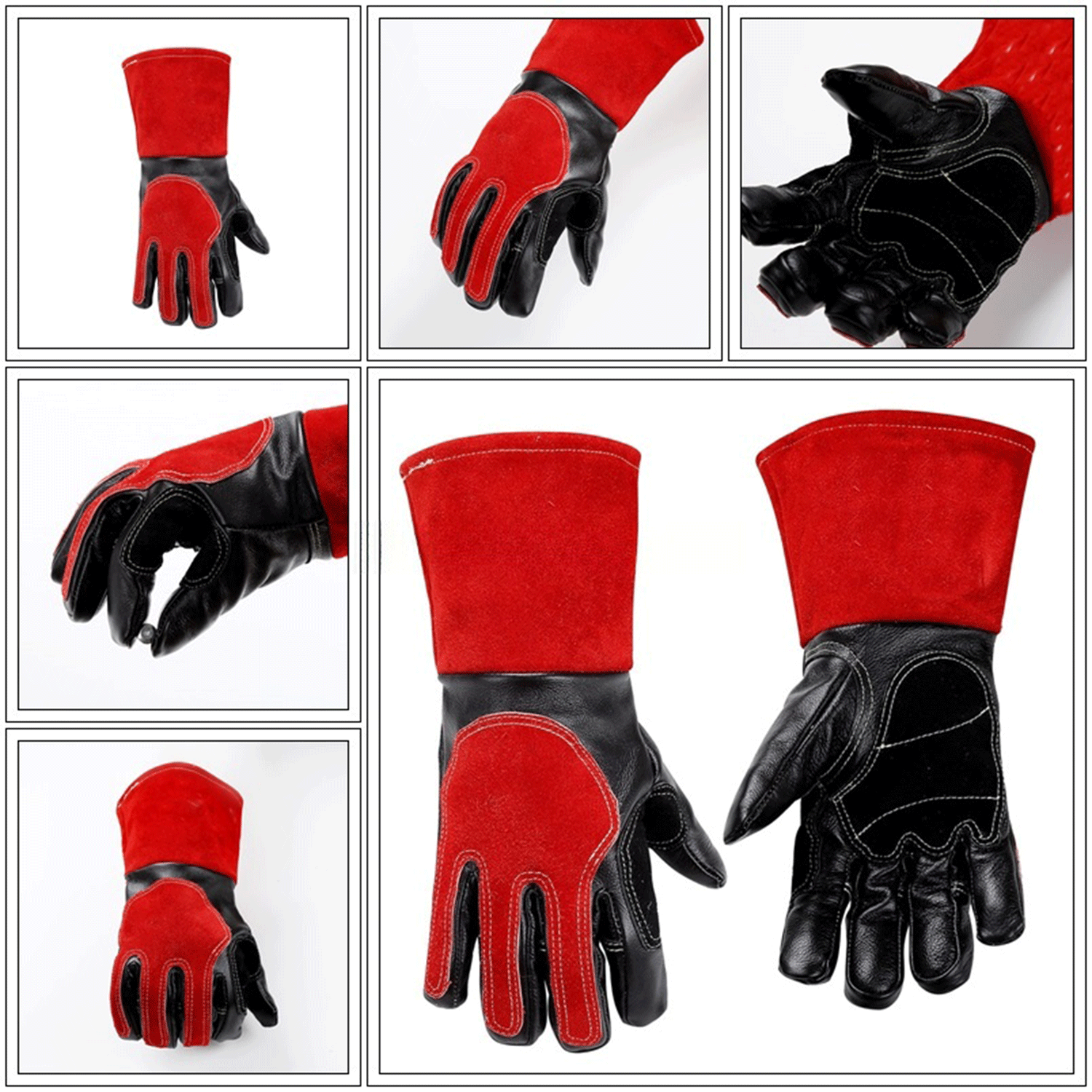 Anti-Impact Leather Welding Mechanic Cut Resistant Gloves 5