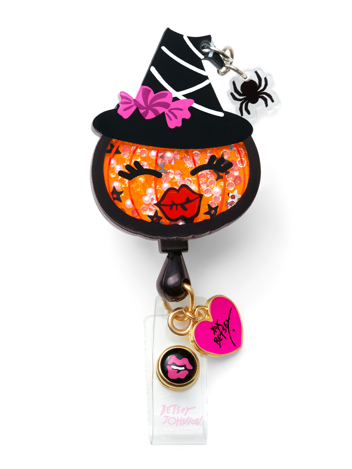 koi - Betsey Johnson - Retractable Cord With Snap Badge Holder Badge Reel 18